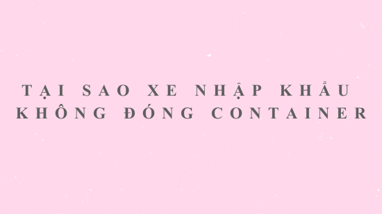 Tại sao xe nhập khẩu không đóng container?